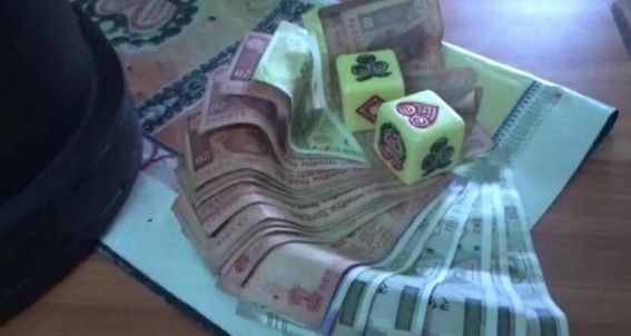 Police detained 5 gamblers along with gambling equipment from Battala area, Agartala